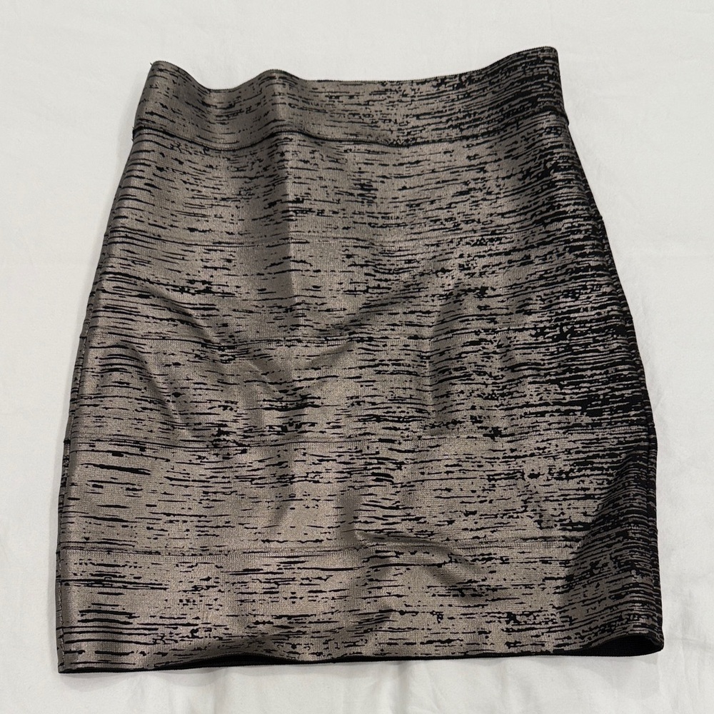 BCBGMaxAzria Black and Gray Pencil Skirt